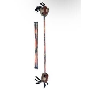 Brown Leather Tassel 3-Piece Collapsible Riding Crop Whip Horse Training Tool